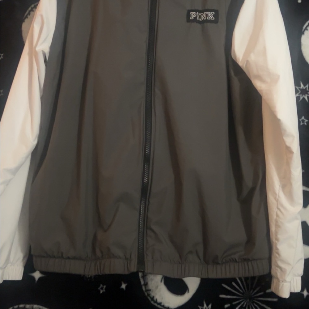 PINK Victoria's Secret Gray and White Utility Jacket